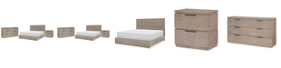 Furniture Milano 3pc Bedroom Set (California King Bed, Dresser & Nightstand)